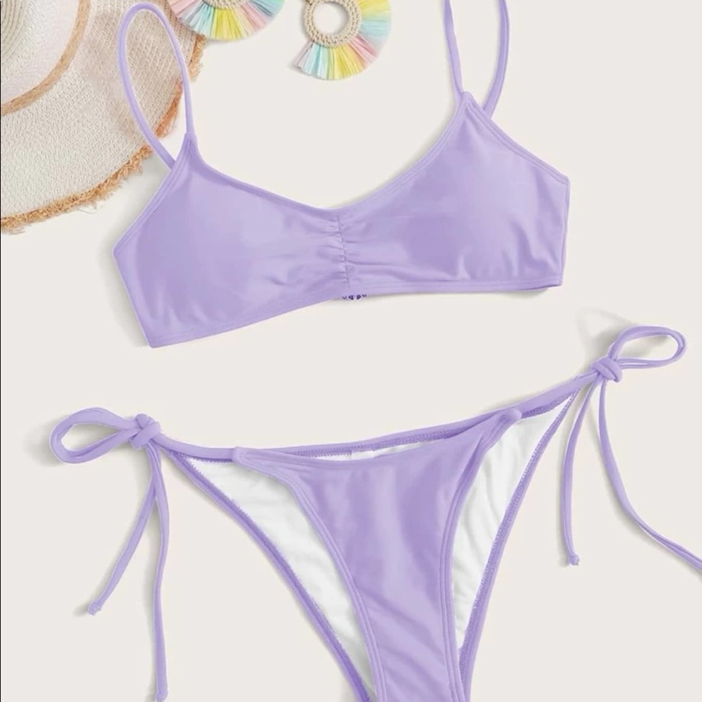 Light Purple Tie Side Bikini Swimsuit NWOT